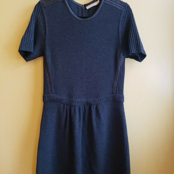 TORY BURCH MERINO WOOL CHARCOAL GRAY SWEATER DRESS - Picture 3 of 6